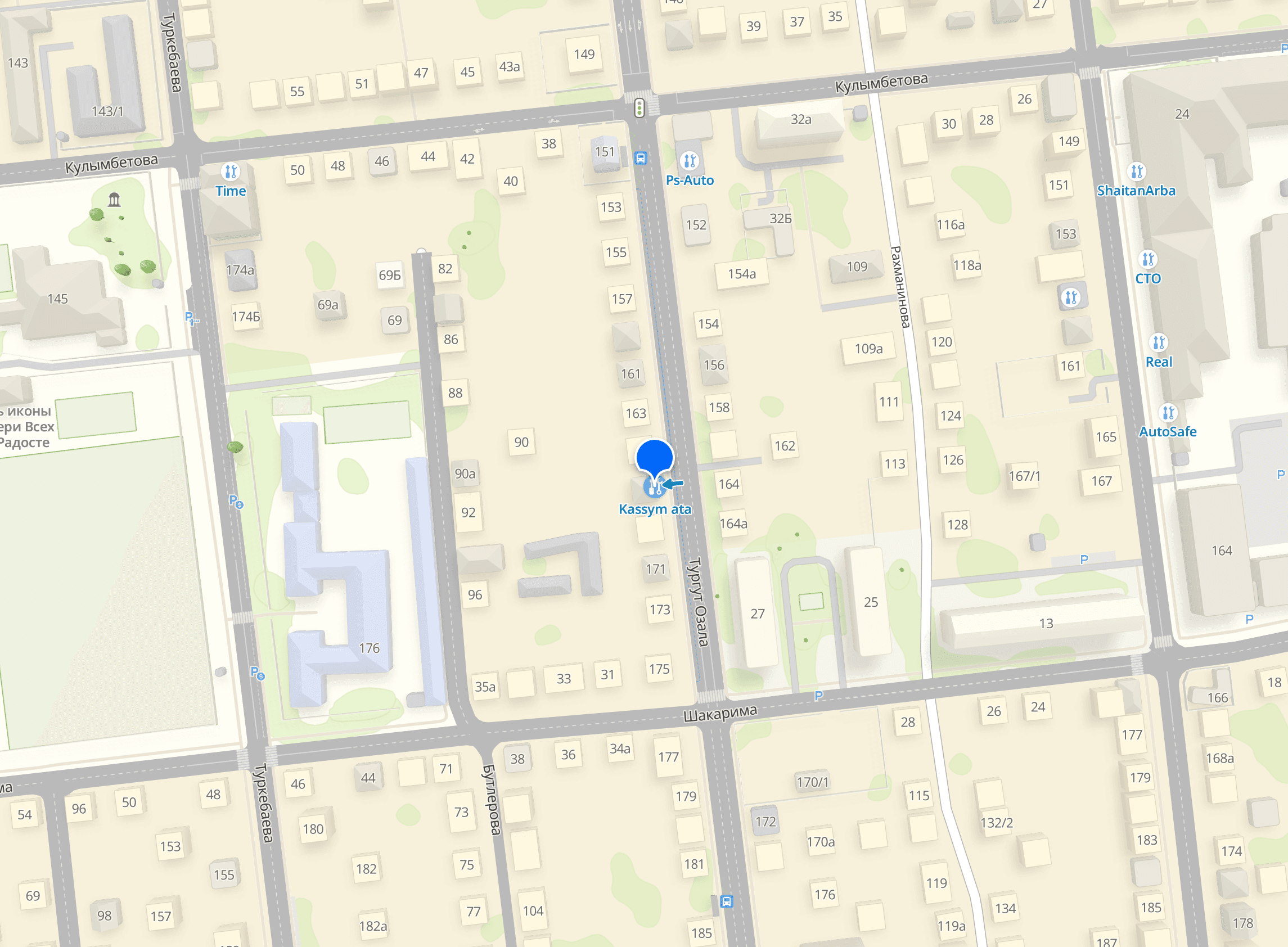 KASSYM ATA на карте 2GIS — ул. Тургут Озала, 167